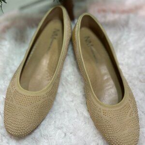 NM Neiman Marcus Ballerina Studded Flat